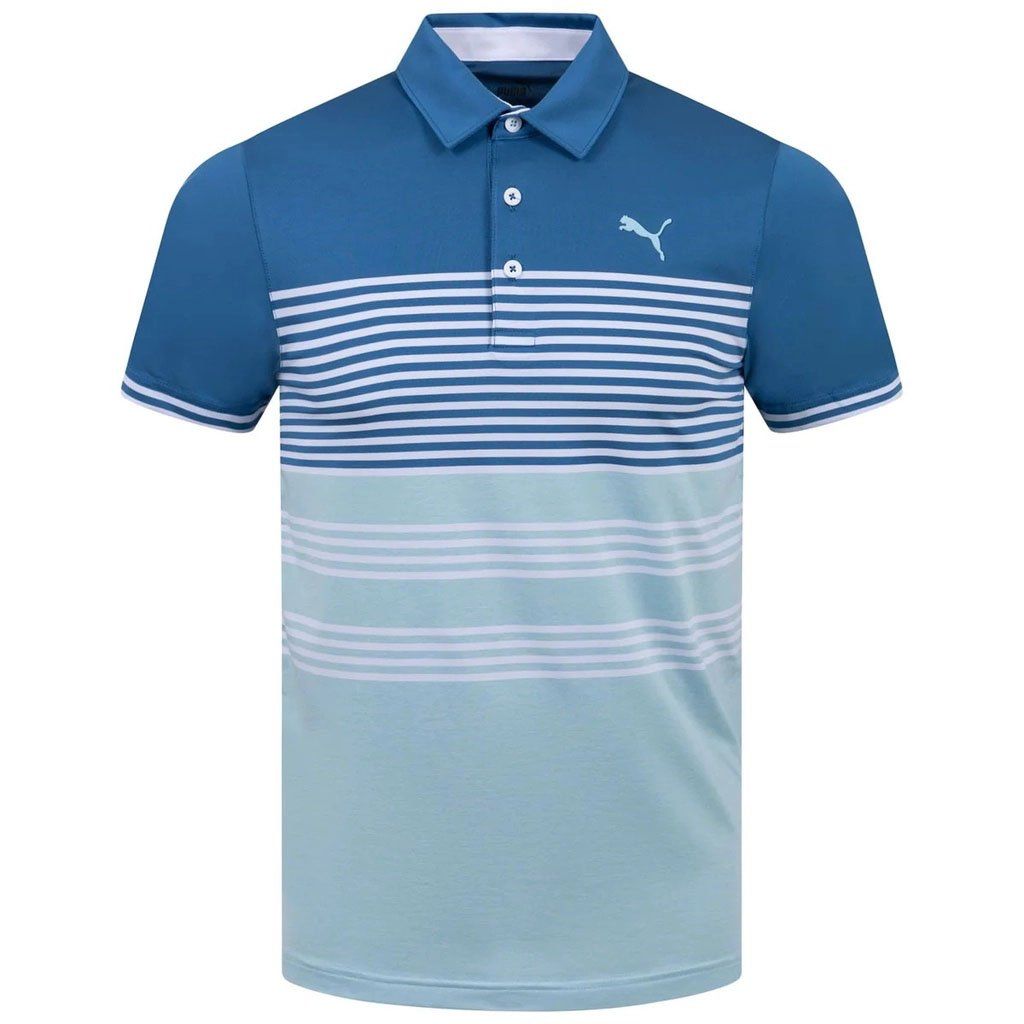 Áo golf nam tay ngắn PUMA 53744905 Mattr Track Polo Lake Blue Heather-