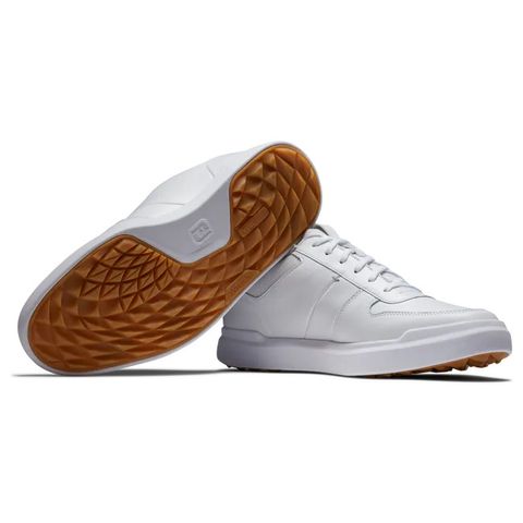Giày golf nam CONTOUR CASUAL WHITE 54370 | FootJoy | Tặng 1 dù MuaBanGolf rộng 1m5 + 1 đôi vớ FJ ProDry