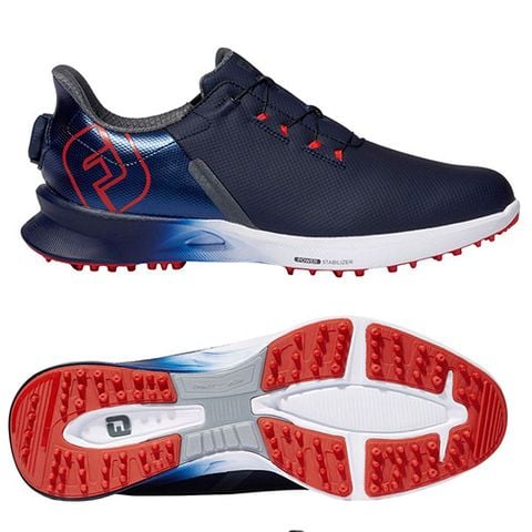 Giày golf nam FJ Fuel Sport BOA 55458 NAVY/RED | FootJoy | Tặng 1 dù golf 1m5 + 1 đôi vớ FJ ProDry