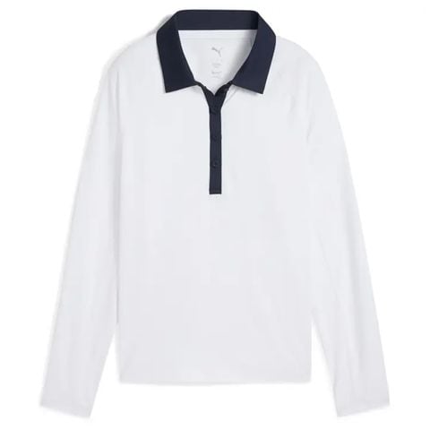 Áo golf nữ tay dài W YOU-V LS Polo 62936002 | PUMA