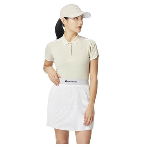 Áo golf nữ tay ngắn  Lined Polo  2WSPO-UN668 BEIGE M13331 | TaylorMade