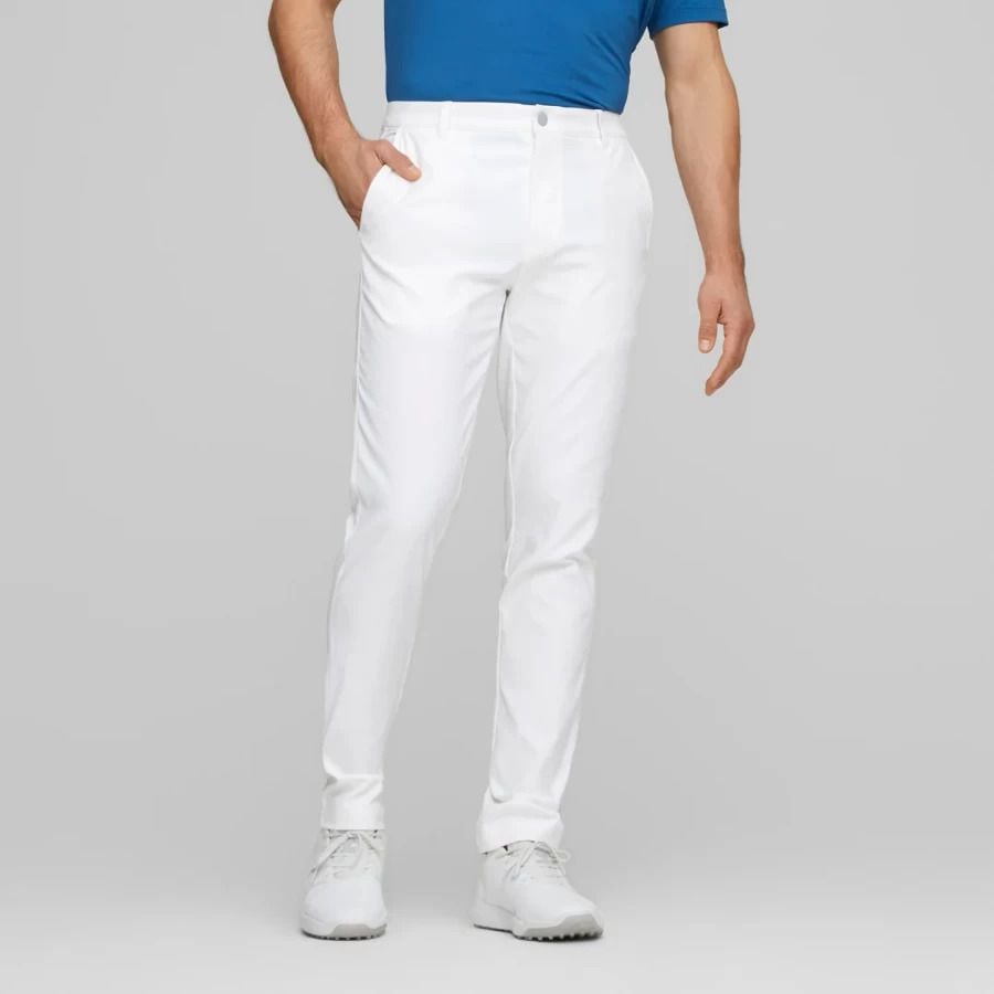 Quần dài golf nam DEALER TAILORED 53552401 BRIGHT WHITE | Puma