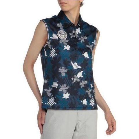 Áo golf nữ tay ngắn E2MA221014 QUICK DRY DIGITAL FLOWER NO SLEEVE | Mizuno