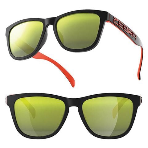 Kính golf thời trang MS-066P có Polarized và UV400 Matt Black Orange with Mirror lens | FeelMorys