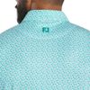 Áo golf nam tay ngắn Allover Floral Lisle Emerald/White 31494 | FootJo