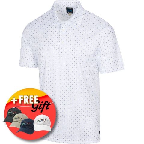 Áo golf nam tay ngắn PAISLEY FOULARD POLO - WHITE / APPLE G7S23K582_WHAP | Greg Norman