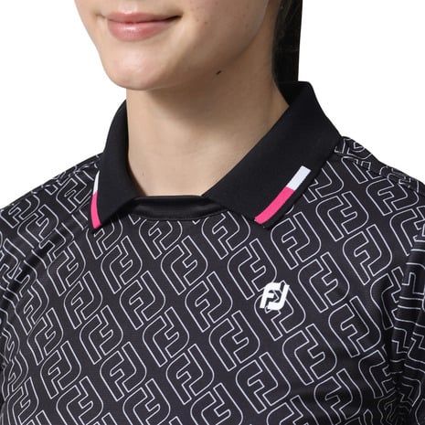 Áo golf nữ tay ngắn GRAPHIC POLO ĐEN | FOOTJOY