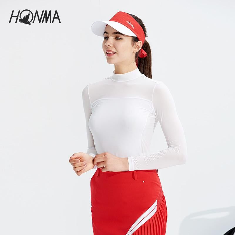 Áo fit golf nữ HWHX704R840 màu Trắng | HONMA