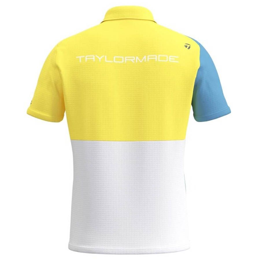 Áo golf nam tay ngắn 2MFPO-TL051 Yellow/White U21416 | Taylor Made