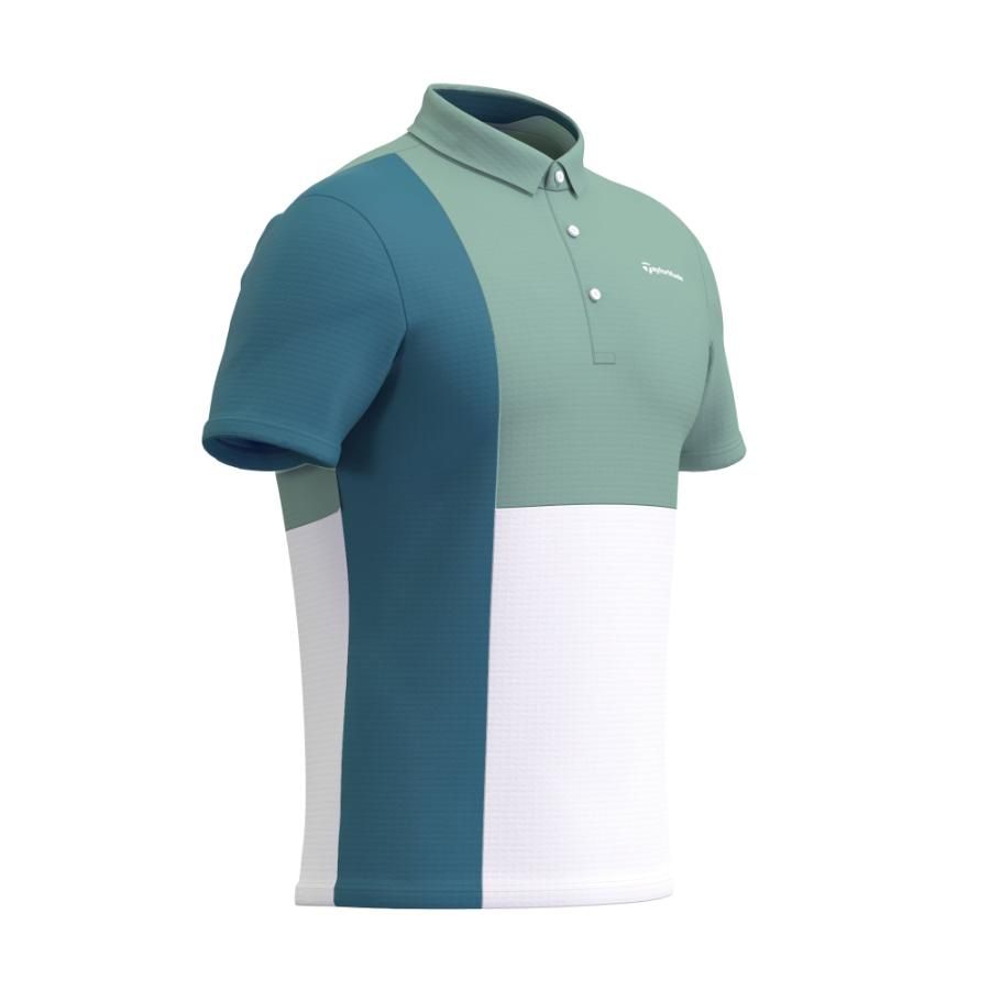 Áo golf nam tay ngắn 2MFPO-TL051 Green/White U21415 | Taylor Made