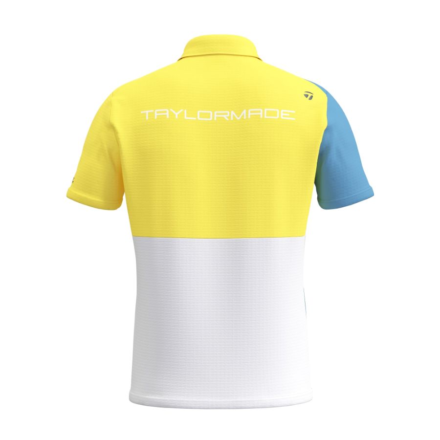 Áo golf nam tay ngắn 2MFPO-TL051 Yellow/White U21416 | Taylor Made