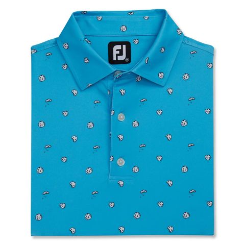 Áo golf nam tay ngắn 82051 COOKIE PRINT LISLE, SELF COLLAR | Foot Joy