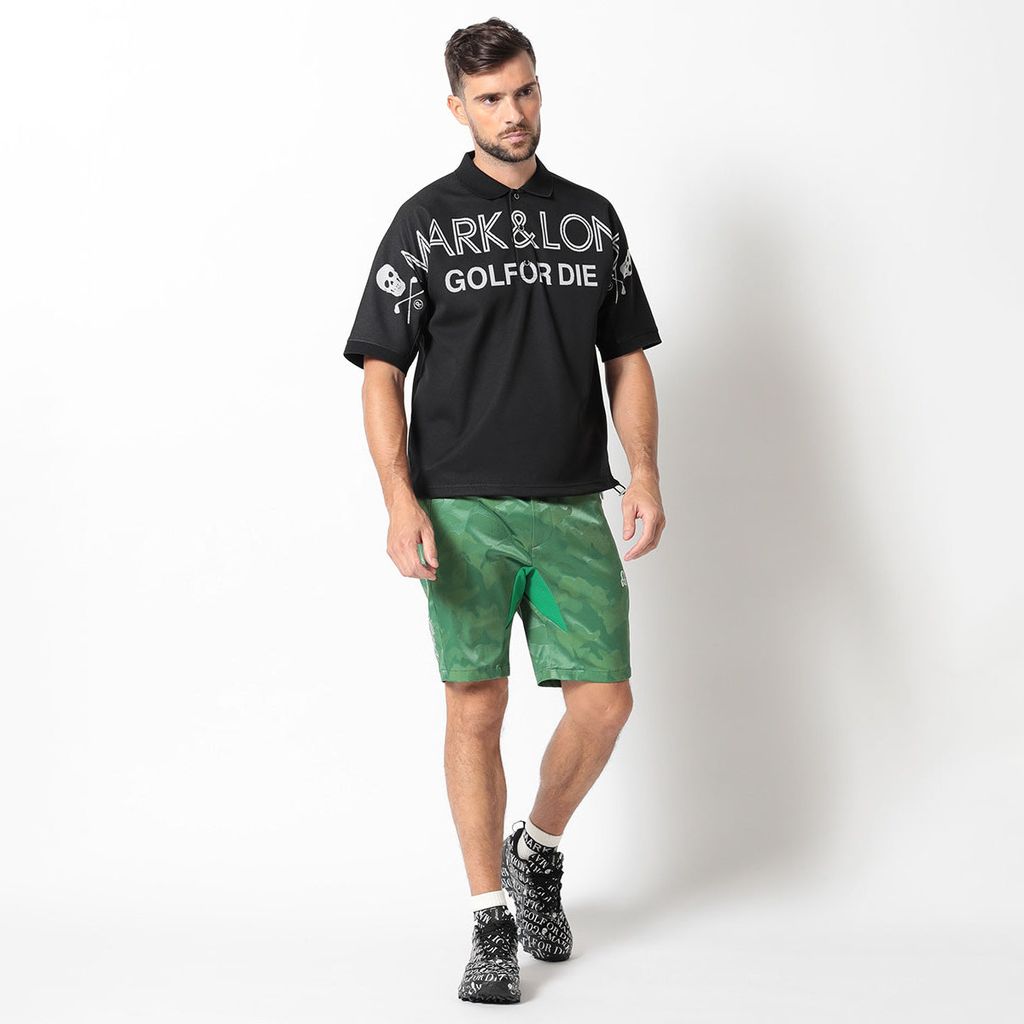 Áo golf nam tay ngắn Double Dare MLM-4A-AP02 Black | MARK & LONA