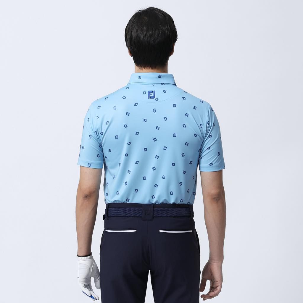 Áo golf nam tay ngắn MONOGRAM PRINT SHIRT 80465 TRUE BLUE | FootJoy