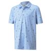 Áo golf nam tay ngằn SNACK SHACK - PLACID BLUE 53211602 | Puma