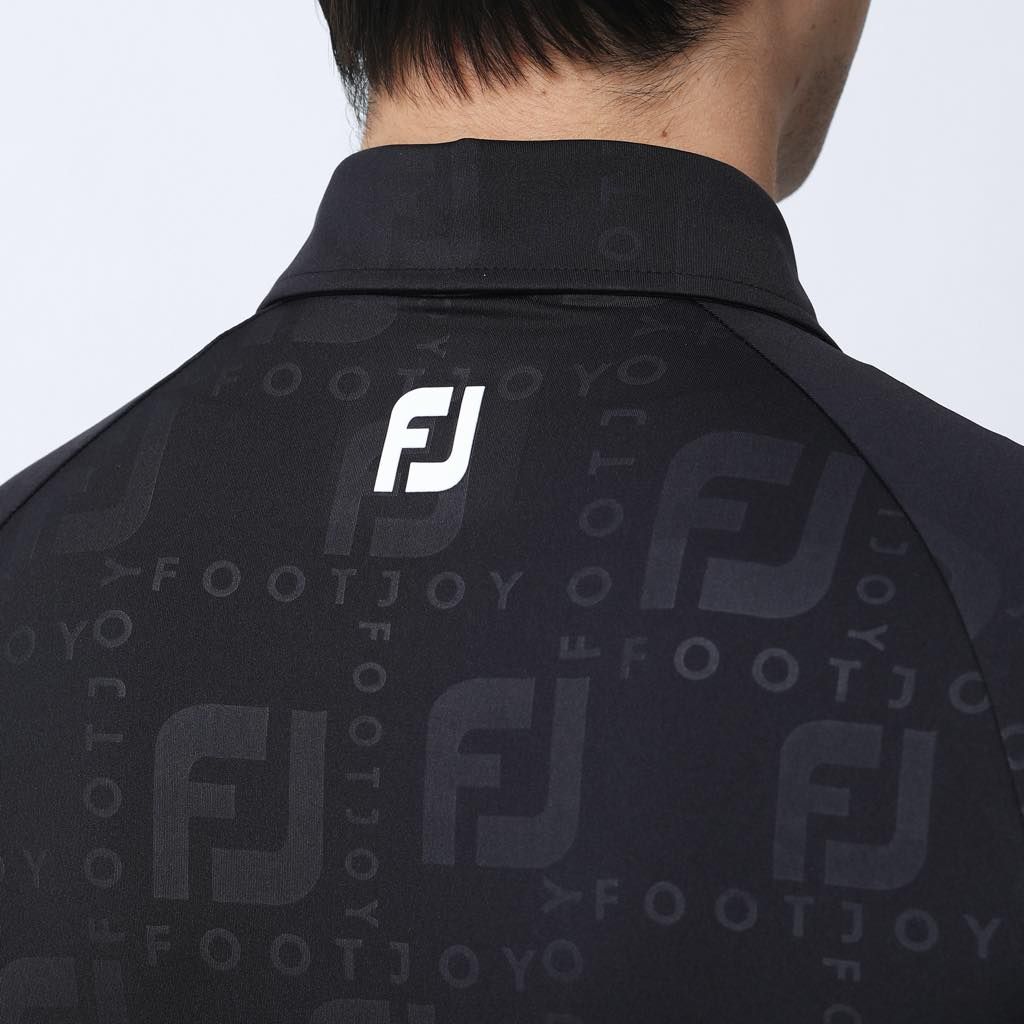 Áo golf nam tay ngắn SS DEBOSS FJ LOGO SHIRT 80481 BLACK | FootJoy