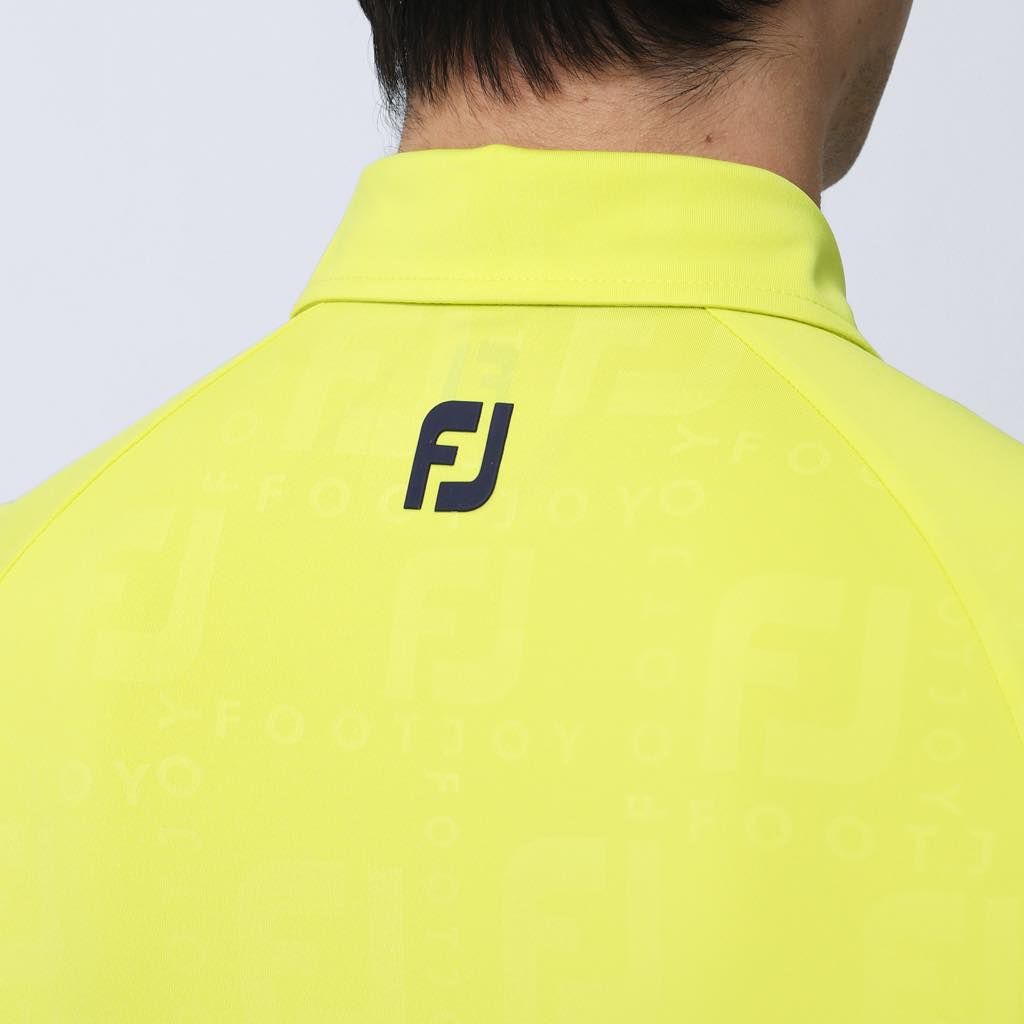 Áo golf nam tay ngắn SS DEBOSS FJ LOGO SHIRT 80482 YELLOW | FootJoy