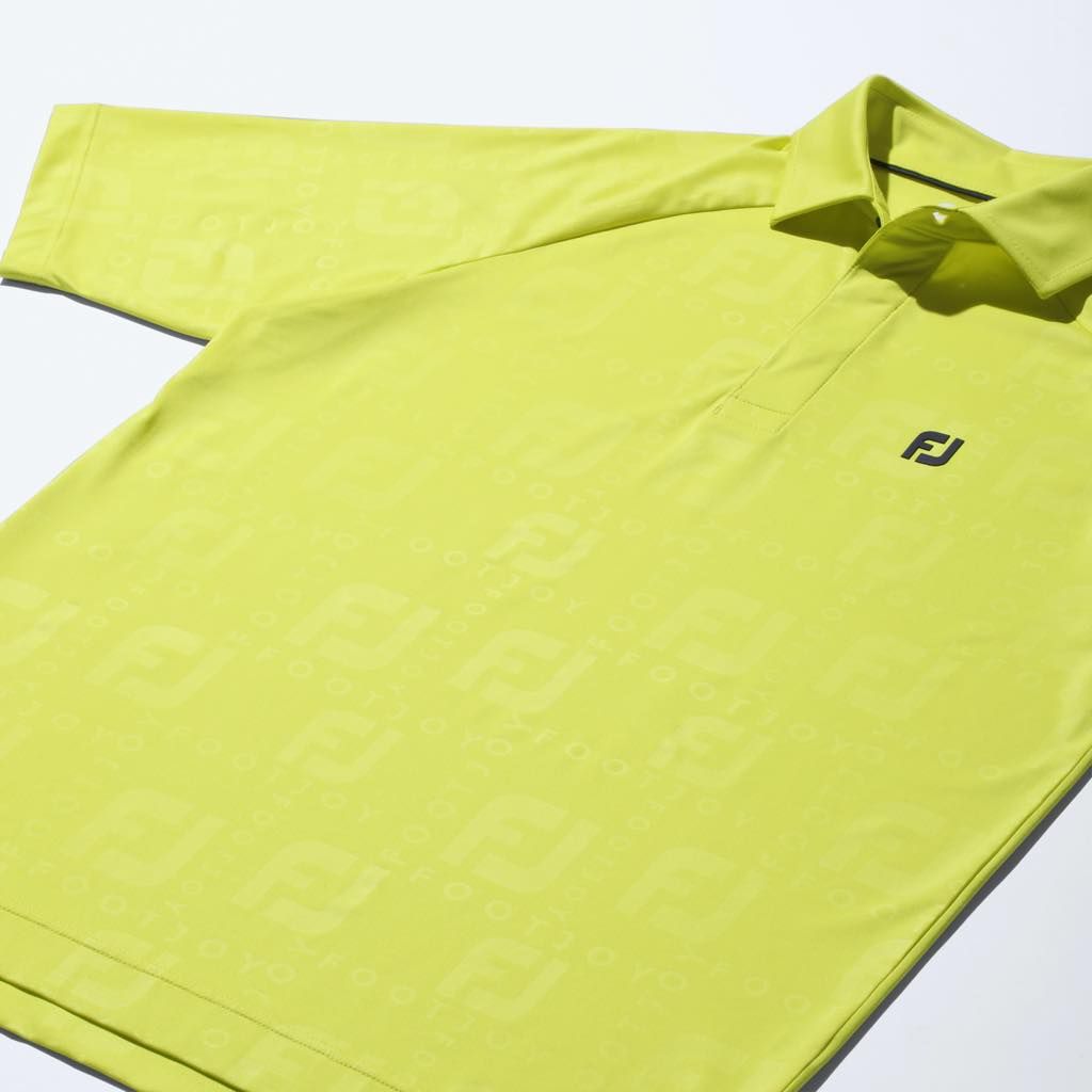 Áo golf nam tay ngắn SS DEBOSS FJ LOGO SHIRT 80482 YELLOW | FootJoy