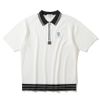 Áo golf nam tay ngắn Synth Knit MLM-4A-AP03 White | MARK & LONA