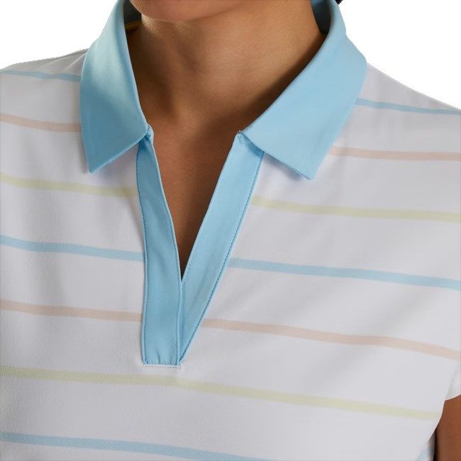 Áo Footjoy Cap Sleeve Birdseye Stripe Shirt 82305