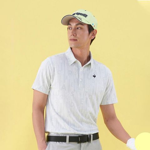 Áo golf tay ngắn nam QGMVJA08V-WHGY | Lecoq