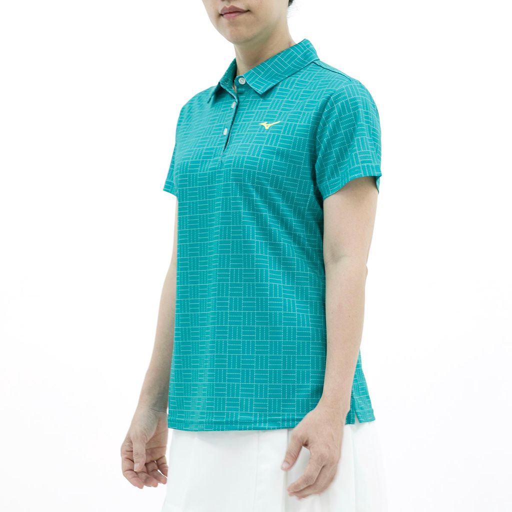 Áo golf tay ngắn nữ SASHIKO CHECKED PRINT POLO W 52SA320324 | Mizuno