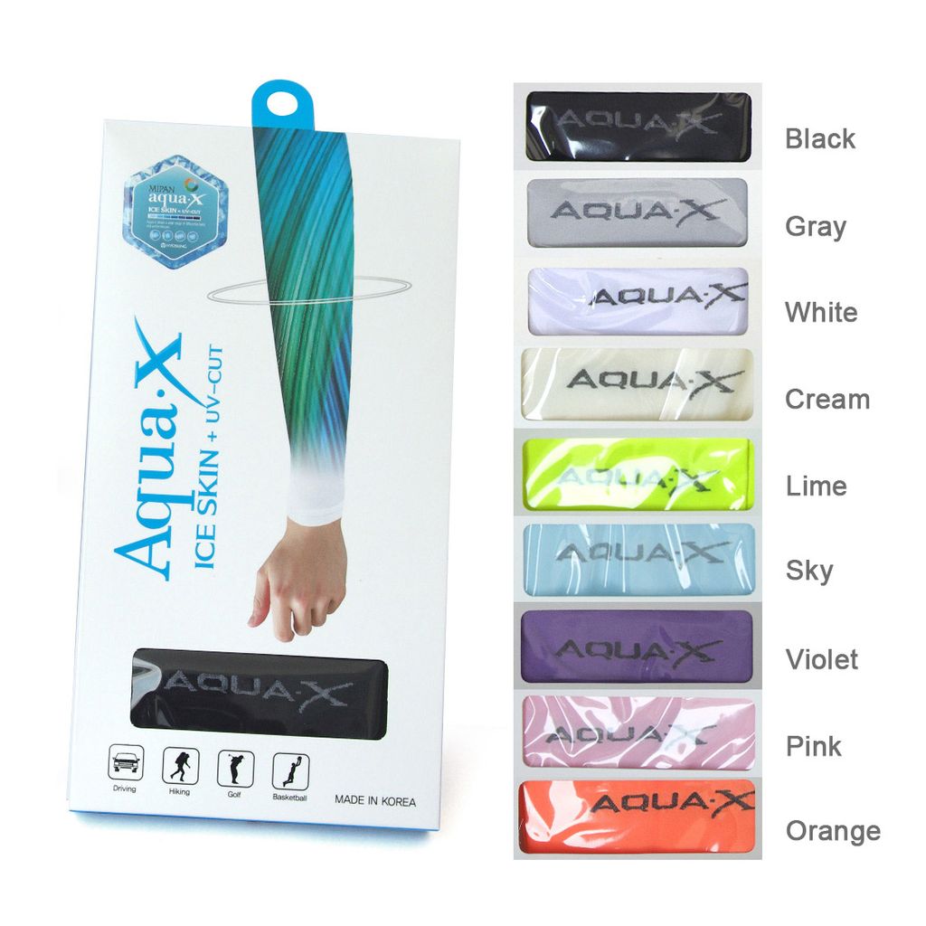 Ống tay chống nắng golf Hàn Quốc Aqua.X Ice Skin- UV Cut Arm Sleeve