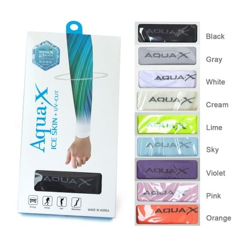 Ống tay chống nắng golf Hàn Quốc Aqua.X Ice Skin- UV Cut | Arm Sleeve |AquaX