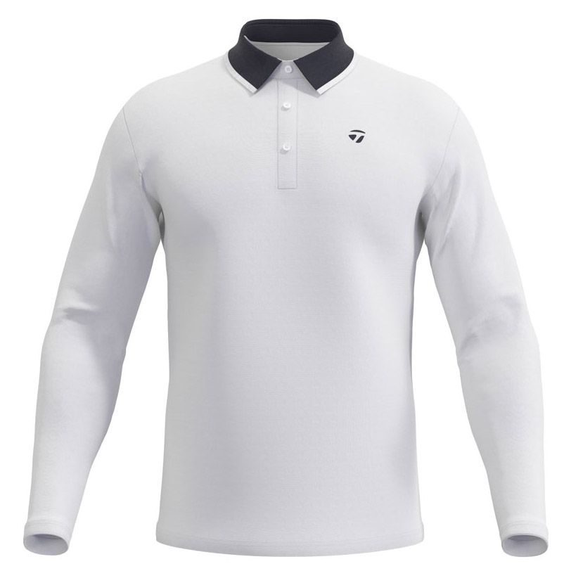 Áo golf tay dài nam 2MSPO-TJ177 WH N97098 | Men's Golf Long Sleeve Pol