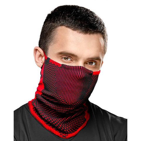 Khẩu trang F5 2-in-1 Reversible Breathable Winter Filtering Neck Gaiter Black-Red | NAROO