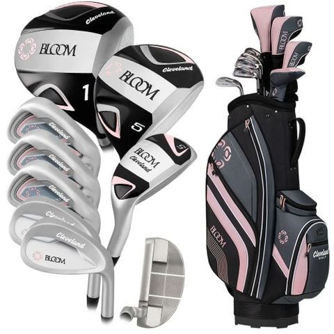 Bộ gậy golf nữ full set BLOOM 2023 9 gậy + cartbag  | CleveLand