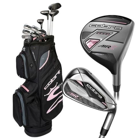 Bộ gậy golf nữ Fullset AIR-X (12 gậy + cartbag) Black/Pink  | Cobra