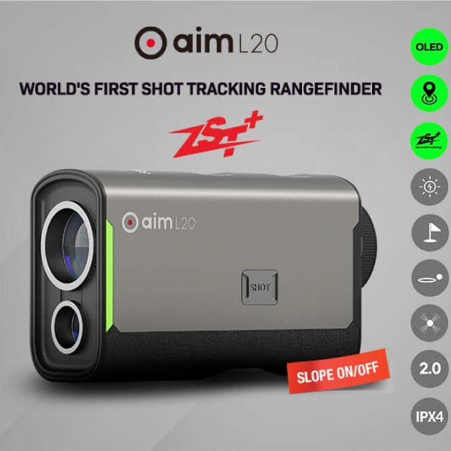 Máy đo khoảng cách golf AIM L20 siêu gọn, Slope, Bluetooth | GOLFBUDDY