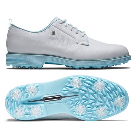 Giày golf nam FJ DJ PREM PASTELS WHT/WHT/BLU 54392 | FootJoy | Tặng 1 dù MuaBanGolf rộng 1m5 + 1 đôi vớ FJ ProDry