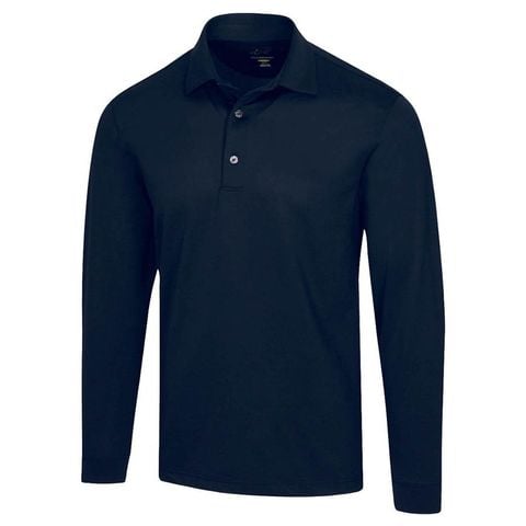 Áo golf nam tay dày G7S22K980_NVY LONG SLEEVE FREEDOM PIQUE POLO - Navy | Greg Norman