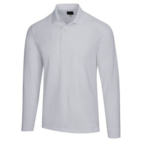 Áo golf nam tay dày G7S22K980_SKGY LONG SLEEVE FREEDOM PIQUE POLO - Gray | Greg Norman