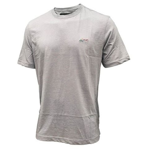 Áo thun nam cổ tròn tay ngắn G7XDK745_BEGY Cotton Poly Blend Blue Grey | Greg Norman