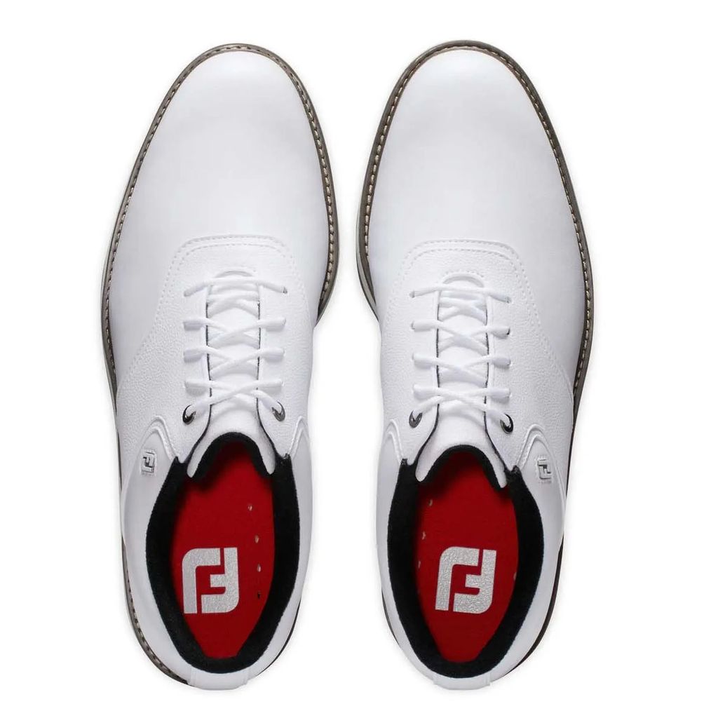 Giày golf nam DM ORIGINALS 57016 White Spiked Extra Wide | FJ