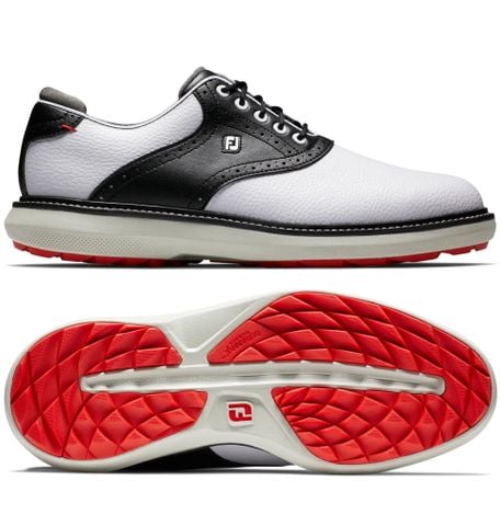 Giày golf nam DS TRADITIONS WHT/BLK/GRY 57924 | FootJoy | Tặng 1 đôi vớ FJ ProDry