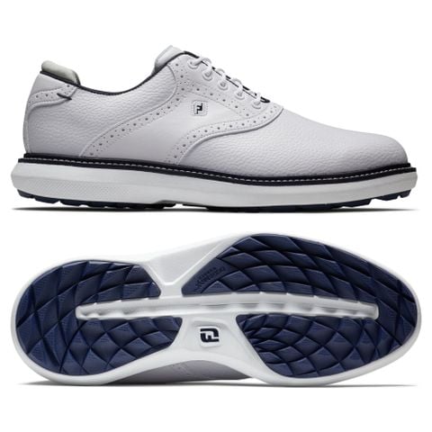 Giày golf nam DS TRADITIONS WHT/WHT/NVY 57927 | FootJoy