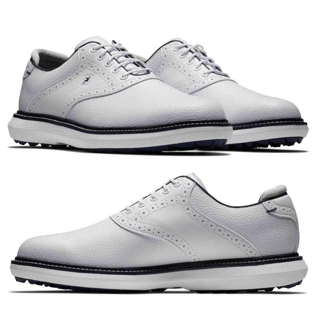 Giày golf nam FootJoy DS TRADITIONS WHT/WHT/NVY 57927