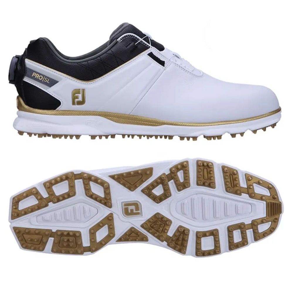 Giày golf nam FootJoy FJ 53066 DS PROSL BOA WHT/BLK/GLD