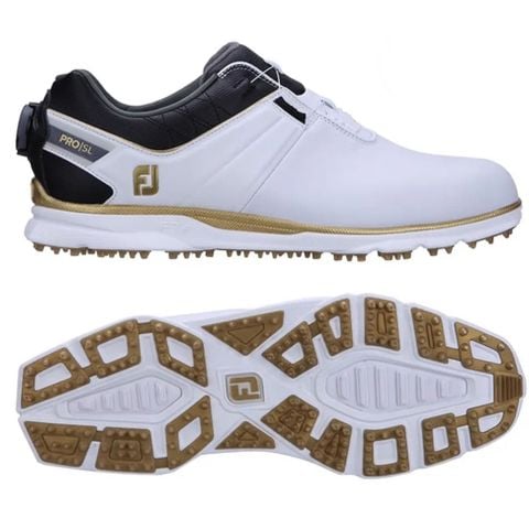 Giày golf nam FJ 53066 DS PROSL BOA WHT/BLK/GLD | FootJoy | Tặng 1 dù MuaBanGolf 1m5