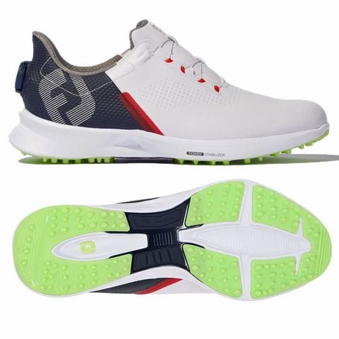 Giày golf nam FJ 53095 CF FUEL Spikeless BOA WT/NY/LIME | FootJoy | Tặng 1 dù MuaBanGolf rộng 1m5 + 1 đôi vớ FJ ProDry