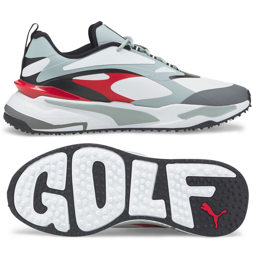 Giày golf nam GS-Fast WHITE-HIGH RISE-HIGH RISK RED 37635704 | Puma