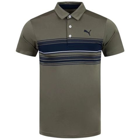 Áo golf nam tay ngắn 53899614 Mattr Grind Polo Dark Sage-Navy Blazer | PUMA