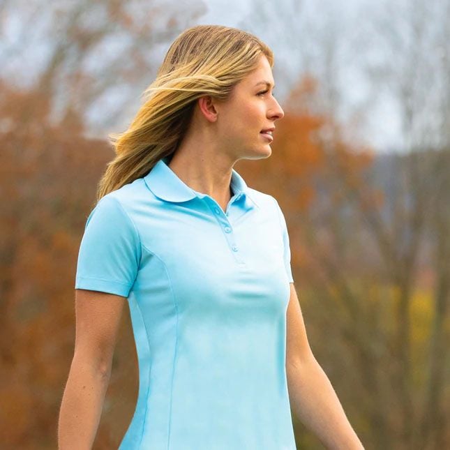 o golf n tay ng n Protek Micro Pique G2S5K447 Blue mist Greg Norman