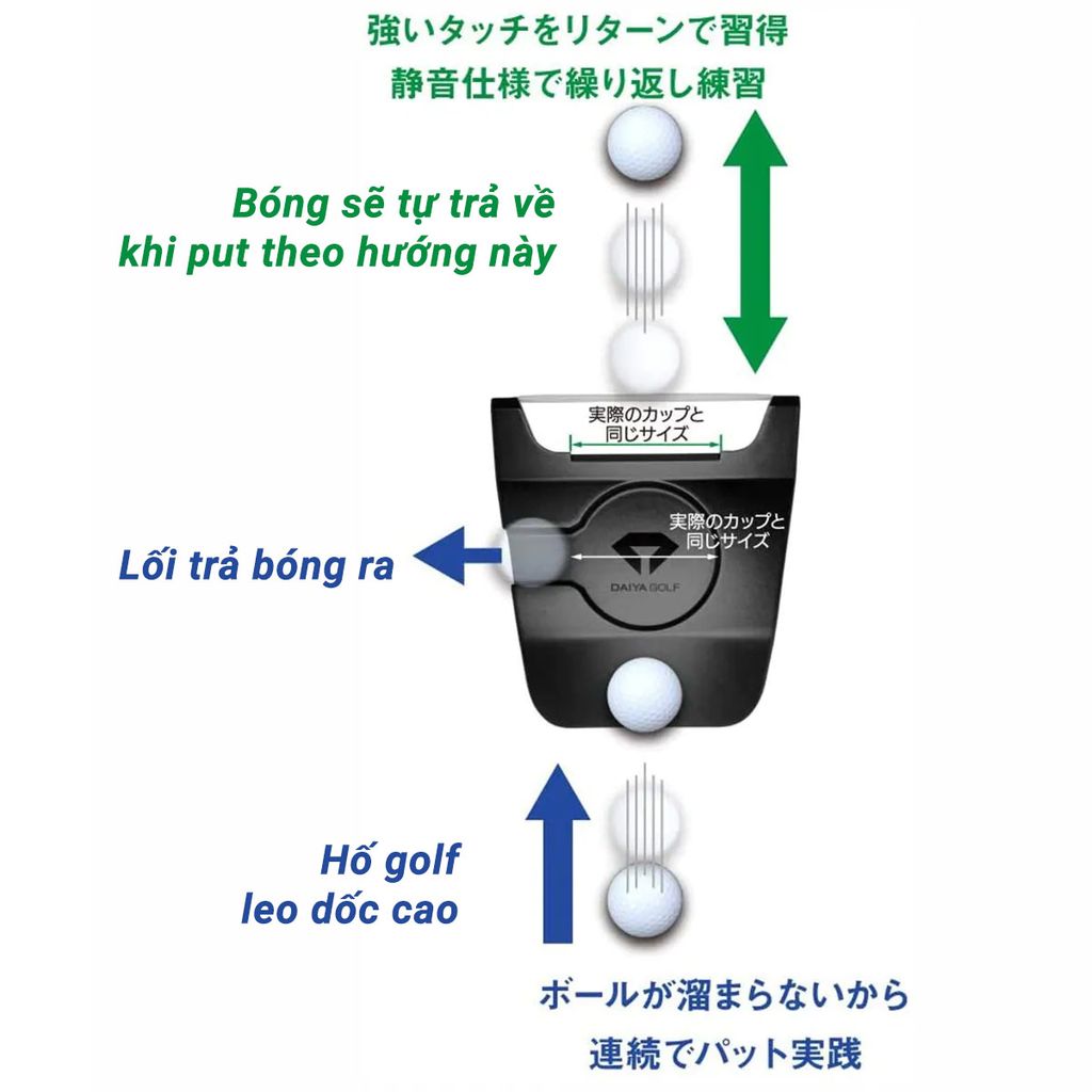 Hố golf tập put 3 hướng TR-474 | Daiya
