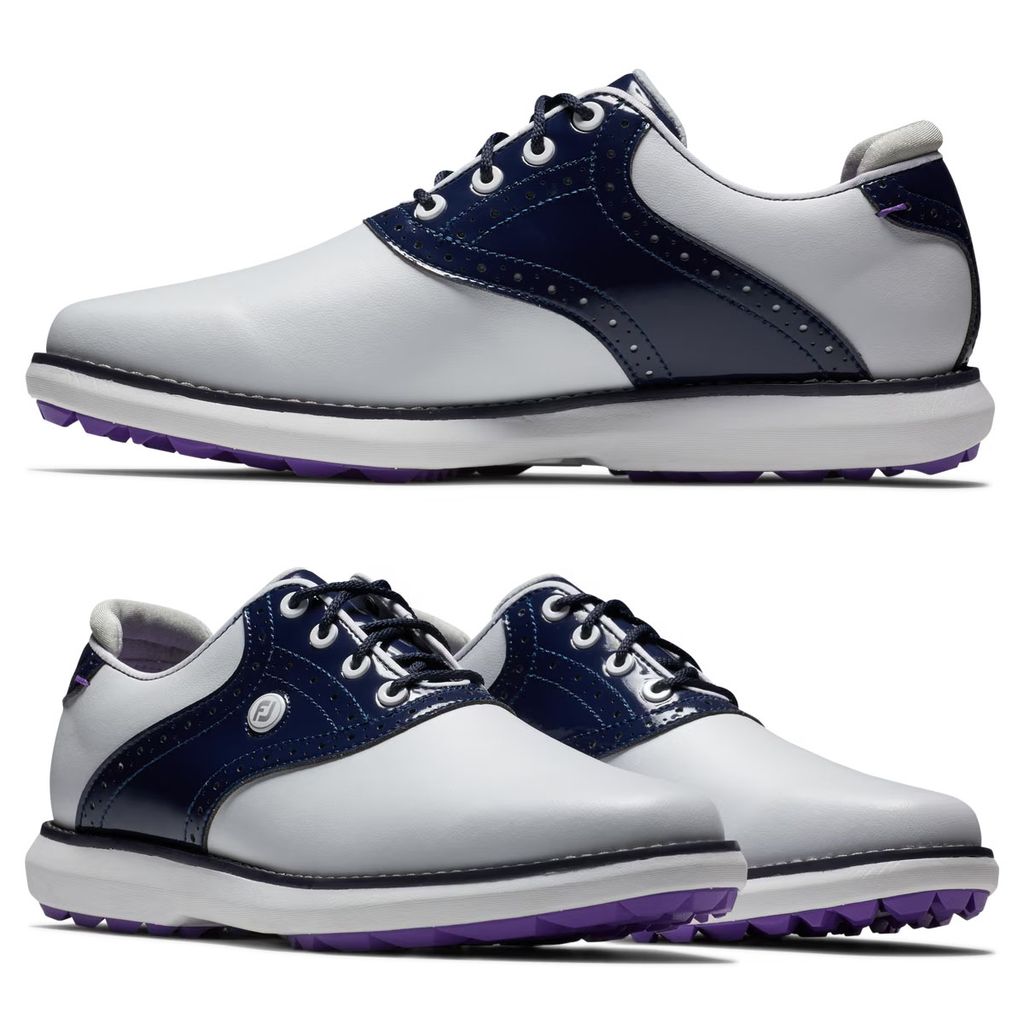 Giày golf nữ FootJoy DS TRADITIONS WM WHT/NVY/PPL 97899