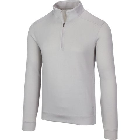 Áo nam tay dài G7F20K068_SKGY L/S 1/4Zip Jacquard Mock Shark Grey | Greg Norman